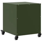 vidaXL Tables de chevet 2 Pièces vert olive 36x39x43 5 cm acier