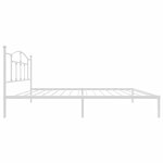 vidaXL Cadre de lit métal sans matelas et tête de lit blanc 107x203 cm
