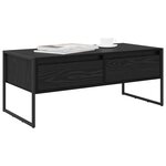 vidaXL Table basse Chêne noir 100 x 46 x 40 cm Bois d'ingénierie