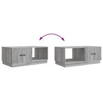 vidaXL Table basse Sonoma gris 90 x 50 x 37 cm Bois d'ingénierie