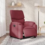 vidaXL Fauteuil inclinable électrique Rouge bordeaux Tissu