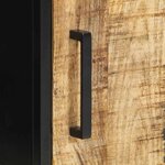 vidaXL Cabinet de chevet 2 Pièces Marron et noir 30 x 30 x 40 cm