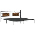 vidaXL Cadre de lit sans matelas chêne fumé 160x200 cm bois ingénierie