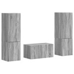 vidaXL Ensemble meuble TV 5 Pièces Gris Sonoma Bois d'ingénierie