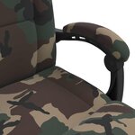 vidaXL Fauteuil de sol ajustable Vert armée Tissu