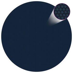 vidaXL Film solaire de piscine flottant PE 488 cm Noir et bleu