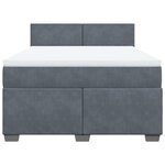 vidaXL Sommier à lattes de lit et matelas Gris foncé 140x200cm Velours