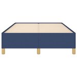 vidaXL Cadre de lit sans matelas bleu 120x190 cm tissu