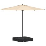 vidaXL Ensemble de base de parasol cantilever 2 Pièces Noir