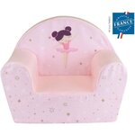 Fauteuil club Danseuse Ballerine pour enfant l.52 x P.33 x H.42 cm - Rose