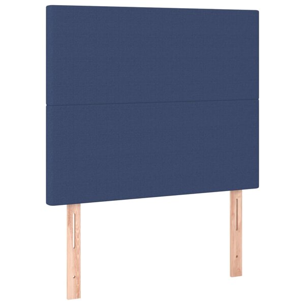 vidaXL Têtes de lit 2 Pièces Bleu 100x5x78/88 cm Tissu