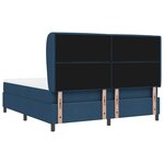 vidaXL Lit à ressorts avec matelas Bleu 180 x 200 cm tissu