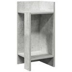 vidaXL Table d'appoint avec étagère gris béton 25 5x27x60 cm