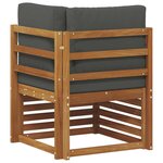 vidaXL Canapé d'angle extérieur Bois d'Acacia Massif Naturel