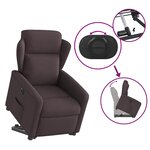 vidaXL Fauteuil inclinable électrique marron foncé tissu