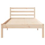 vidaXL Cadre de lit Marron 215 5 x 95 5 x 69 5 cm Bois de Pin Massif