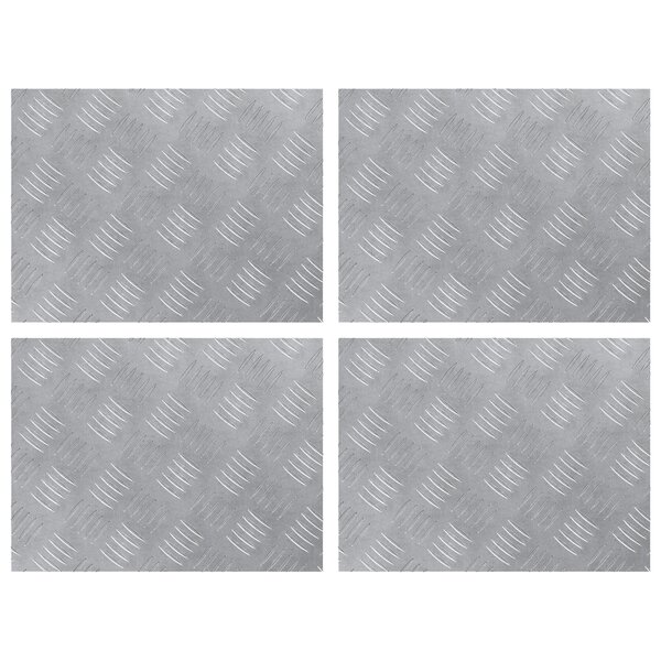 vidaXL Plaques à damiers en aluminium 4 pièces antidérapantes 40x30 cm