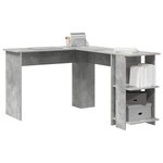 vidaXL Bureau d'angle Gris béton 140 x 113 5 x 75 cm Bois d'ingénierie