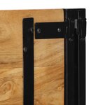 vidaXL Tête de lit 140 cm bois massif d'acacia et fer