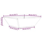 vidaXL Cache-pot de jardin 5 Pièces Rouillé 50 x 50 x 15 cm