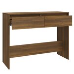 vidaXL Table console chêne marron 100x35x76 5 cm bois d'ingénierie