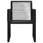vidaXL Mobilier à dîner d'extérieur 9 Pièces Rotin PVC Noir