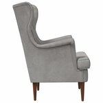vidaXL Fauteuil Gris clair Velours