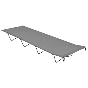 vidaXL Lits de camping 2 Pièces 180x60x19 cm Tissu Oxford et acier Gris