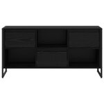 vidaXL Meuble TV Chêne noir 100 x 36 x 49 5 cm Bois d'ingénierie