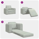vidaXL Canapé Lit 2-en-1 Gris Clair 98x71x83 cm Velours