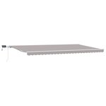 vidaXL Auvent rétractable manuel avec LED gris clair 600x350 cm