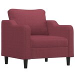 vidaXL Ensemble de canapés 3 Pièces avec coussins Rouge bordeaux Tissu