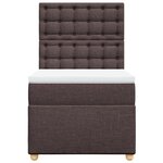 vidaXL Sommier à lattes de lit avec matelas Marron foncé 90x200 cm
