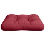 vidaXL Coussin de palette rouge bordeaux 60x60x12 cm tissu