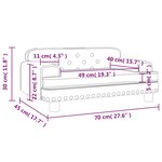 vidaXL Canapé pour enfants crème 70x45x30 cm similicuir