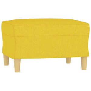vidaXL Repose-pied Jaune clair 60x50x41 cm Tissu