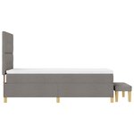 vidaXL Lit à ressorts avec coussin Taupe 200 x 100 cm tissu