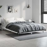 vidaXL Cadre de lit sans matelas blanc 135x190 cm bois d'ingénierie
