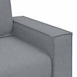 Ensemble de canapé 3 pièces avec coussins en tissu gris clair