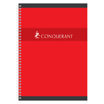 Cahier spiralé A4 Seyés 180 Pages 70g Coloris Aléatoire CONQUÉRANT