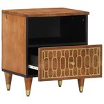 vidaXL Tables de chevet 2 Pièces 40x33x46 cm Bois de manguier solide