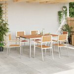 vidaXL Ensemble de salle à manger pour jardin 7 Pièces