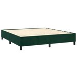 vidaXL Sommier à lattes de lit et matelas Vert foncé 160x200cm Velours