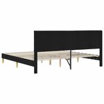 vidaXL Cadre de lit avec tête de lit Noir 180 x 200 cm Tissu