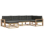 vidaXL Ensemble de canapés d'extérieur 5 pc Blanc et anthracite