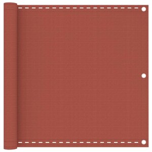 vidaXL Écran de balcon Terre cuite 90x500 cm PEHD