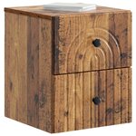 vidaXL Cabinet de chevet mural 2 pc Bois ancien 33 x 34 5 x 40 cm