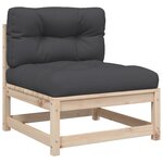 vidaXL Salon de jardin 8 Pièces avec coussins bois de pin massif