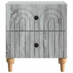 vidaXL Cabinet de chevet avec tiroir Sonoma gris 43 x 34 5 x 48 cm