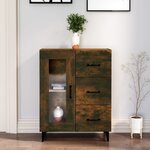 vidaXL Buffet chêne fumé 69 5x34x90 cm bois d'ingénierie